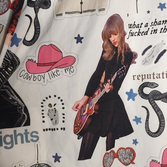 Taylor Swift Satin Pajama Pants sz S Swifty Sleep Eras Reputation Midnight 1989 - Picture 8 of 11